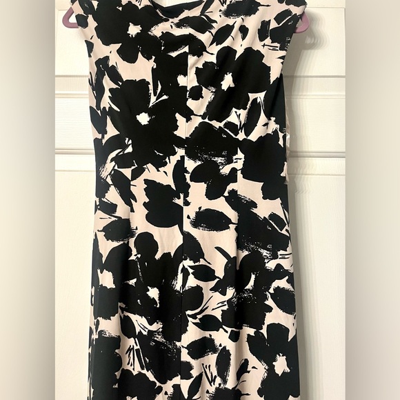 Kasper faux wrap short sleeve black and white x-small dress - Picture 5 of 5